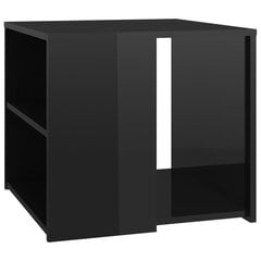 vidaXL lisalaud, kõrgläikega, must, 50x50x45 cm puitlaastplaat hind ja info | Diivanilauad | kaup24.ee
