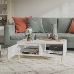 vidaXL kõrgläikega kohvilaud, valge, 90x60x35 cm puitlaastplaat цена и информация | Журнальные столики | kaup24.ee