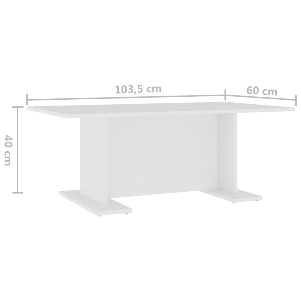 Diivanilaud, 103,5x60x40 cm, valge hind ja info | Diivanilauad | kaup24.ee