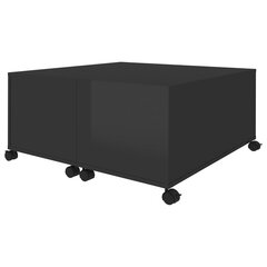 vidaXL kohvilaud, kõrgläikega must, 75 x 75 x 38 cm, puitlaastplaat hind ja info | Diivanilauad | kaup24.ee