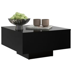 vidaXL kohvilaud, must, 60 x 60 x 31,5 cm, puitlaastplaat hind ja info | Diivanilauad | kaup24.ee