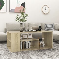 vidaXL kohvilaud, Sonoma tamm 100 x50 x 40 cm, puitlaastplaat hind ja info | Diivanilauad | kaup24.ee