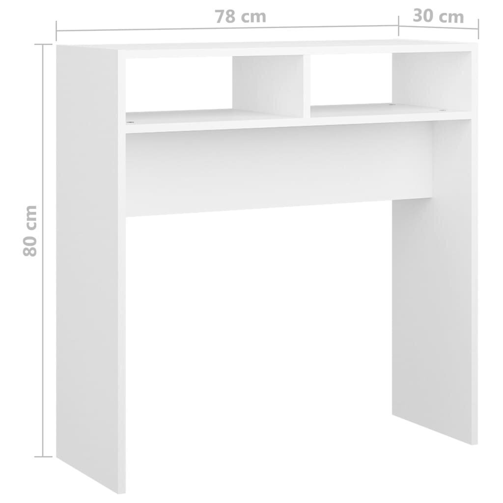 Konsoollaud, 78x30x80cm, valge hind ja info | Diivanilauad | kaup24.ee