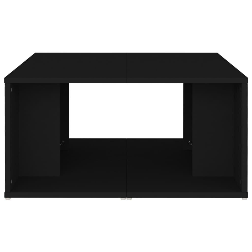 vidaXL kohvilaud 4 tk, must, 33 x 33 x 33 cm, puitlaastplaat hind ja info | Diivanilauad | kaup24.ee