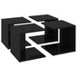 vidaXL kohvilaud 4 tk, kõrgläikega must, 33x33x33 cm, puitlaastplaat hind ja info | Diivanilauad | kaup24.ee