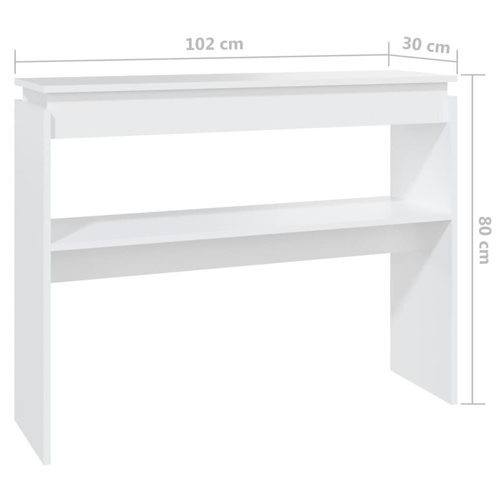 Konsoollaud, 102x30x80cm, valge hind ja info | Diivanilauad | kaup24.ee