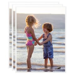 vidaXL fotoraami kollaaž 3 tk, seinale või lauale, valge, 40 x 50 cm цена и информация | Рамки, фотоальбомы | kaup24.ee