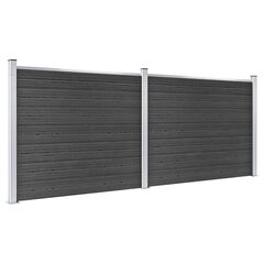 vidaXL aiapaneelide komplekt, WPC, 353x146 cm, hall hind ja info | Aiad ja tarvikud | kaup24.ee