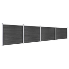 vidaXL aiapaneelide komplekt, WPC, 699 x 146 cm, hall hind ja info | Aiad ja tarvikud | kaup24.ee