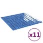 vidaXL mosaiikplaadid 11 tk hall, sinine 30x30 cm klaas hind ja info | Seinaplaadid | kaup24.ee