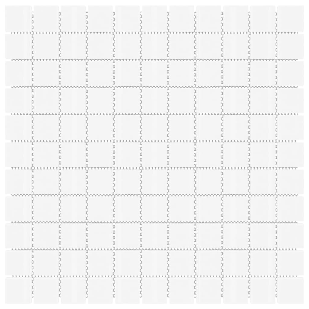 vidaXL mosaiikplaadid 11 tk valge 30x30 cm klaas hind ja info | Seinaplaadid | kaup24.ee