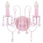 vidaXL lamp helmestega roosa ümmargune 2 x E14 pirni hind ja info | Seinavalgustid | kaup24.ee