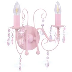 vidaXL lamp helmestega roosa ümmargune 2 x E14 pirni цена и информация | Настенные светильники | kaup24.ee