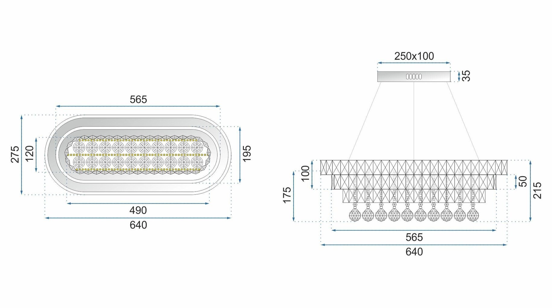 LED rippvalgusti puldiga Titanica hind ja info | Rippvalgustid | kaup24.ee