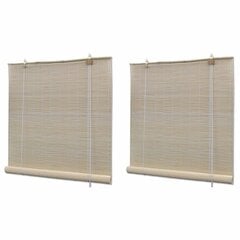 vidaXL naturaalsed bambusrulood 2 tk, 120 x 160 cm hind ja info | Voldikkardinad | kaup24.ee