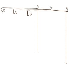 vidaXL lehtla, antiikpruun, 3 x 3 x 2,5 m, raud hind ja info | Vaasid, alused, redelid lilledele | kaup24.ee