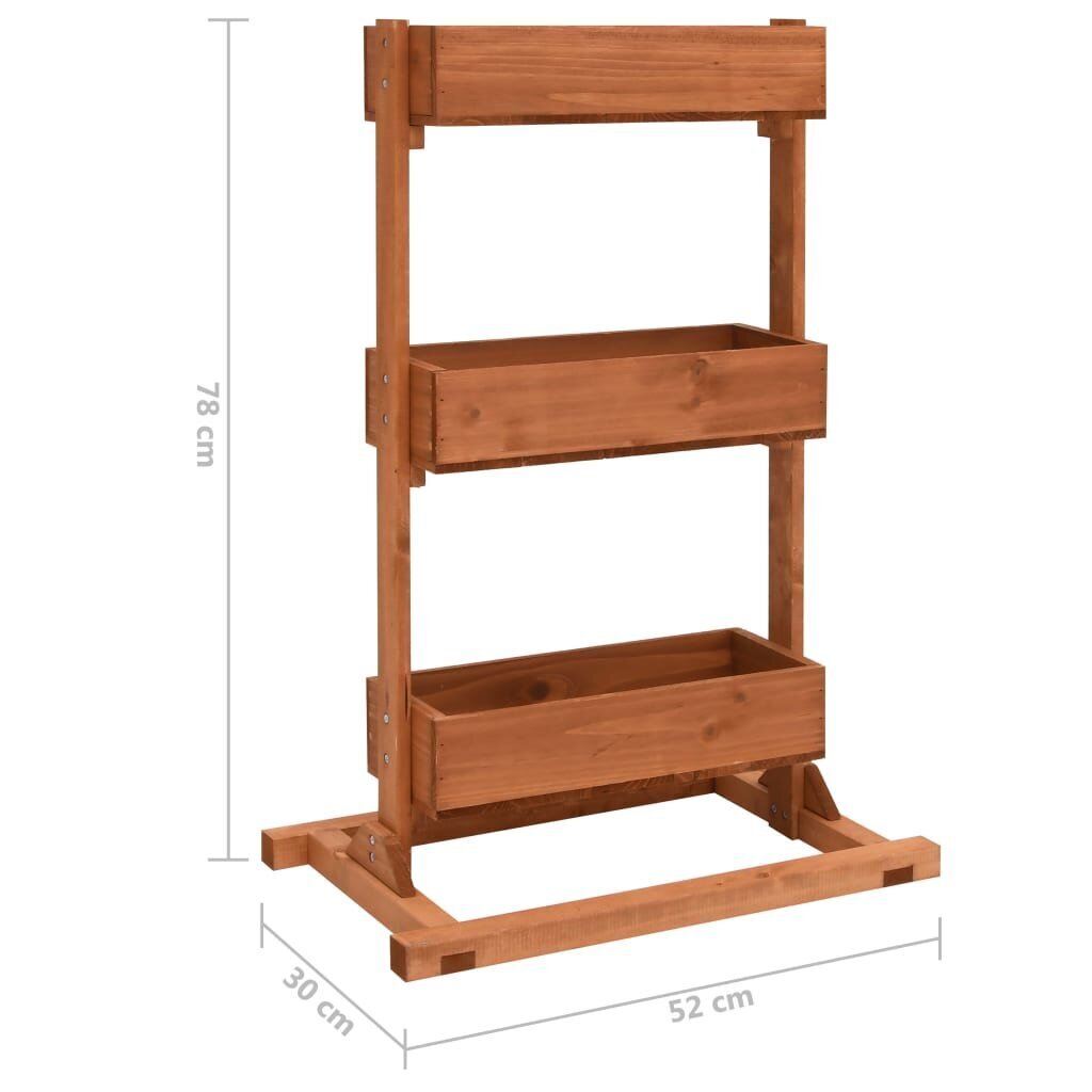 vidaXL taimealus, 52 x 30 x 78 cm, nulupuit hind ja info | Lillekastid | kaup24.ee