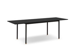Раскладной стол Interieurs86 Louis 140x90 см, черный цена и информация | Кухонные и обеденные столы | kaup24.ee