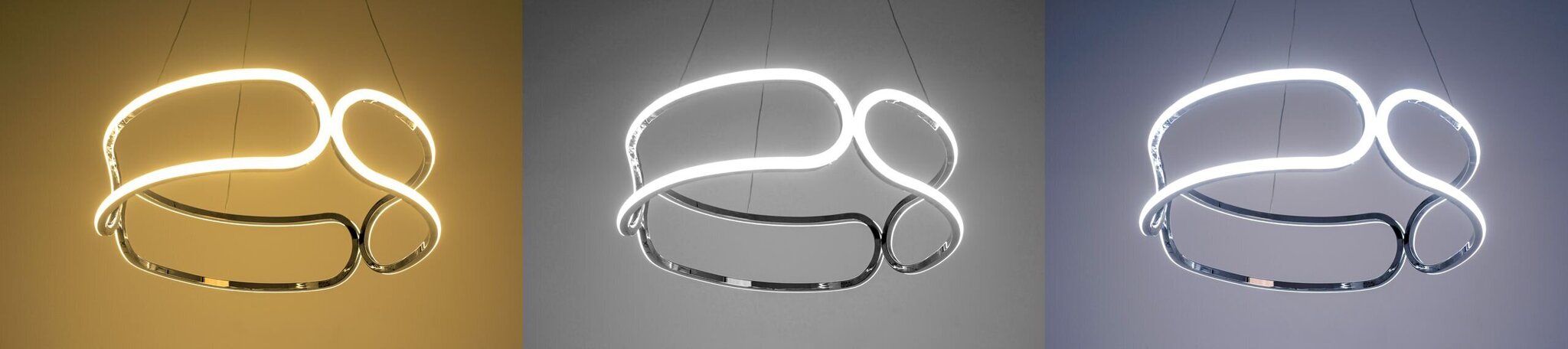 Rippuv LED-valgusti puldiga Modern Trio, Chrome hind ja info | Rippvalgustid | kaup24.ee