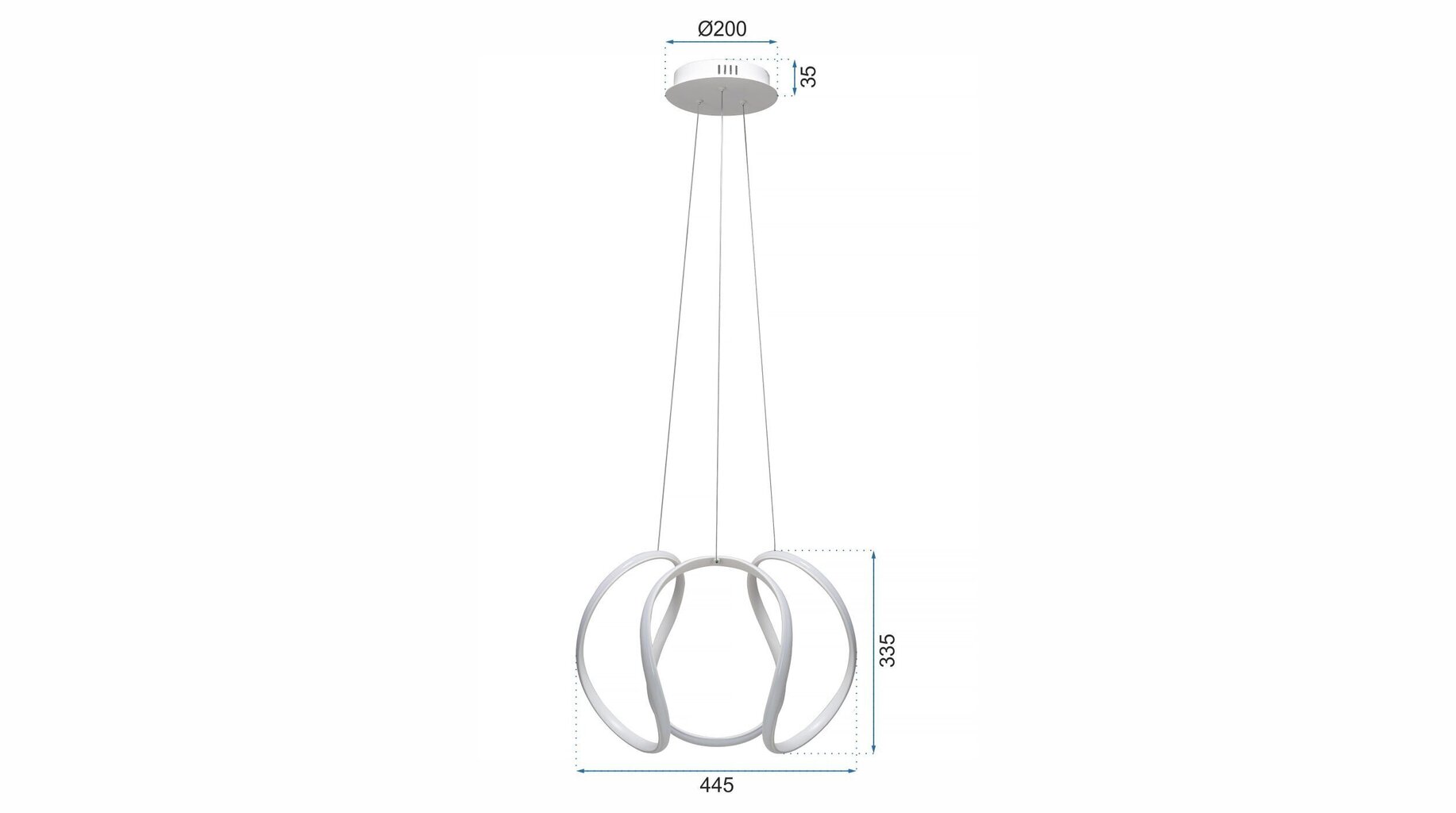 LED rippvalgusti puldiga Hera, Chrome hind ja info | Rippvalgustid | kaup24.ee