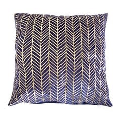 Декоративный чехол на подушку My Home Velvet Blue Herringbone цена и информация | Декоративные подушки и наволочки | kaup24.ee