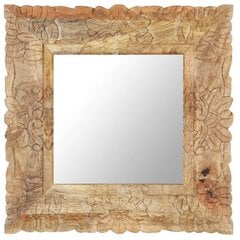 vidaXL, peegel, 50 x 50 cm, mangopuit цена и информация | Подвесные зеркала | kaup24.ee