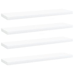 vidaXL riiuliplaadid 4 tk, valge, 40x10x1,5 cm, puitlaastplaat цена и информация | Полки | kaup24.ee