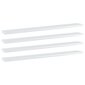 vidaXL riiuliplaadid 4 tk, valge, 80x10x1,5 cm, puitlaastplaat hind ja info | Riiulid | kaup24.ee