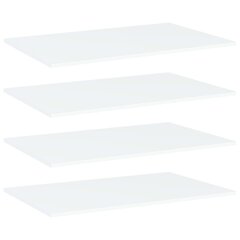 vidaXL riiuliplaadid 4 tk, valge, 80 x 50 x 1,5 cm, puitlaastplaat hind ja info | Riiulid | kaup24.ee