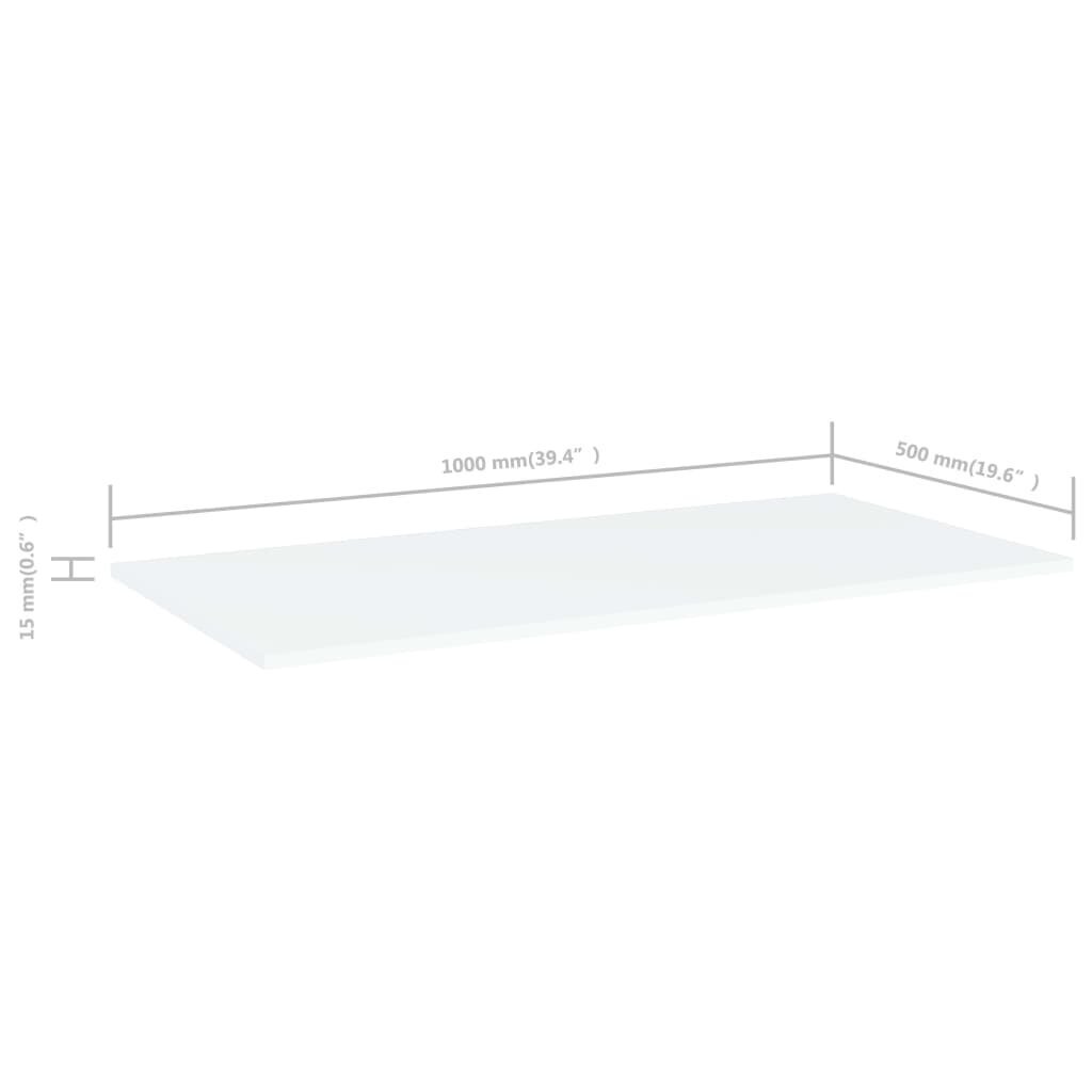 vidaXL riiuliplaadid 4 tk, valge, 100x50x1,5 cm, puitlaastplaat hind ja info | Riiulid | kaup24.ee