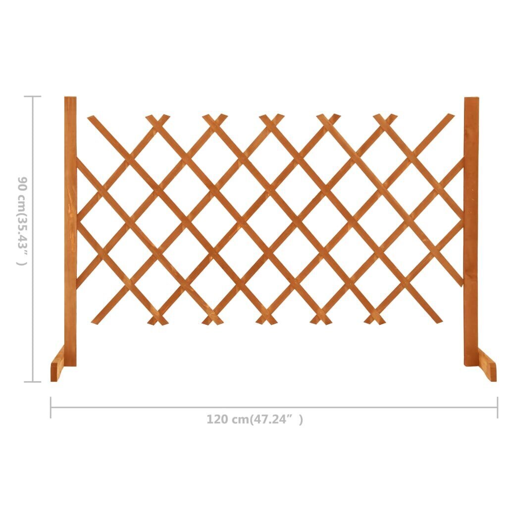 vidaXL aiavõre, oranž, 120 x 90 cm, nulupuit hind ja info | Aiad ja tarvikud | kaup24.ee