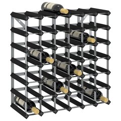 vidaXL veiniriiul 42 pudelile, must, männipuit цена и информация | Полки | kaup24.ee