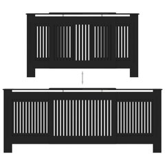 vidaXL MDF radiaatorikate, must, 205 cm hind ja info | Tarvikud kaminatele ja ahjudele | kaup24.ee