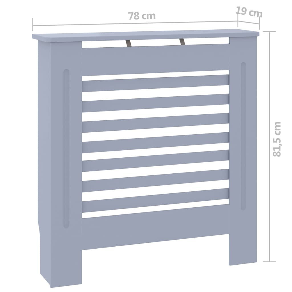 vidaXL MDF radiaatorikate, hall, 78 cm hind ja info | Tarvikud kaminatele ja ahjudele | kaup24.ee