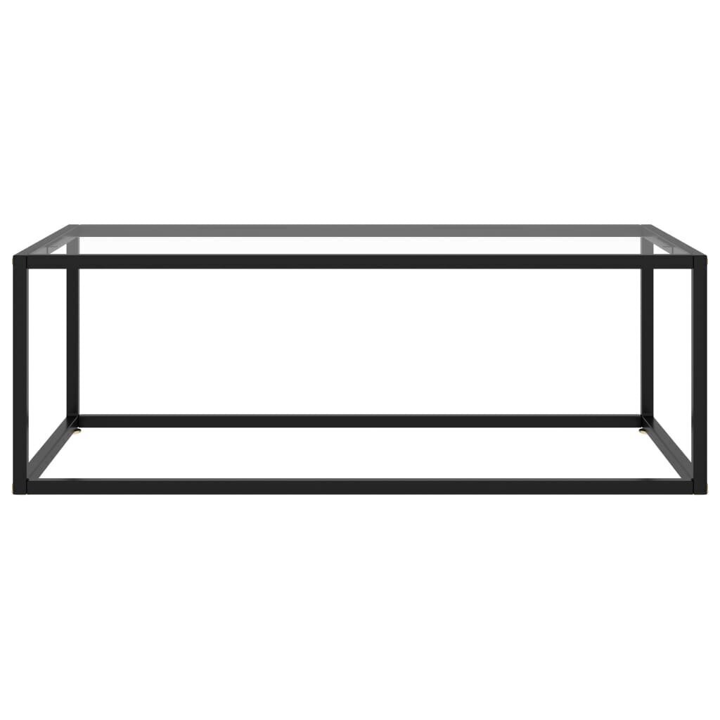 vidaXL kohvilaud, must, karastatud klaas, 100 x 50 x 35 cm hind ja info | Diivanilauad | kaup24.ee