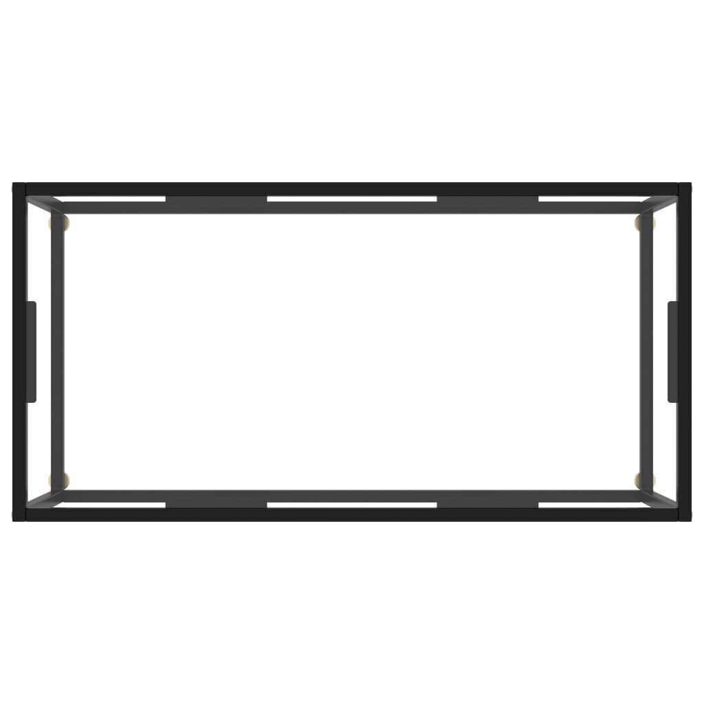 vidaXL kohvilaud, must, karastatud klaas, 100 x 50 x 35 cm hind ja info | Diivanilauad | kaup24.ee