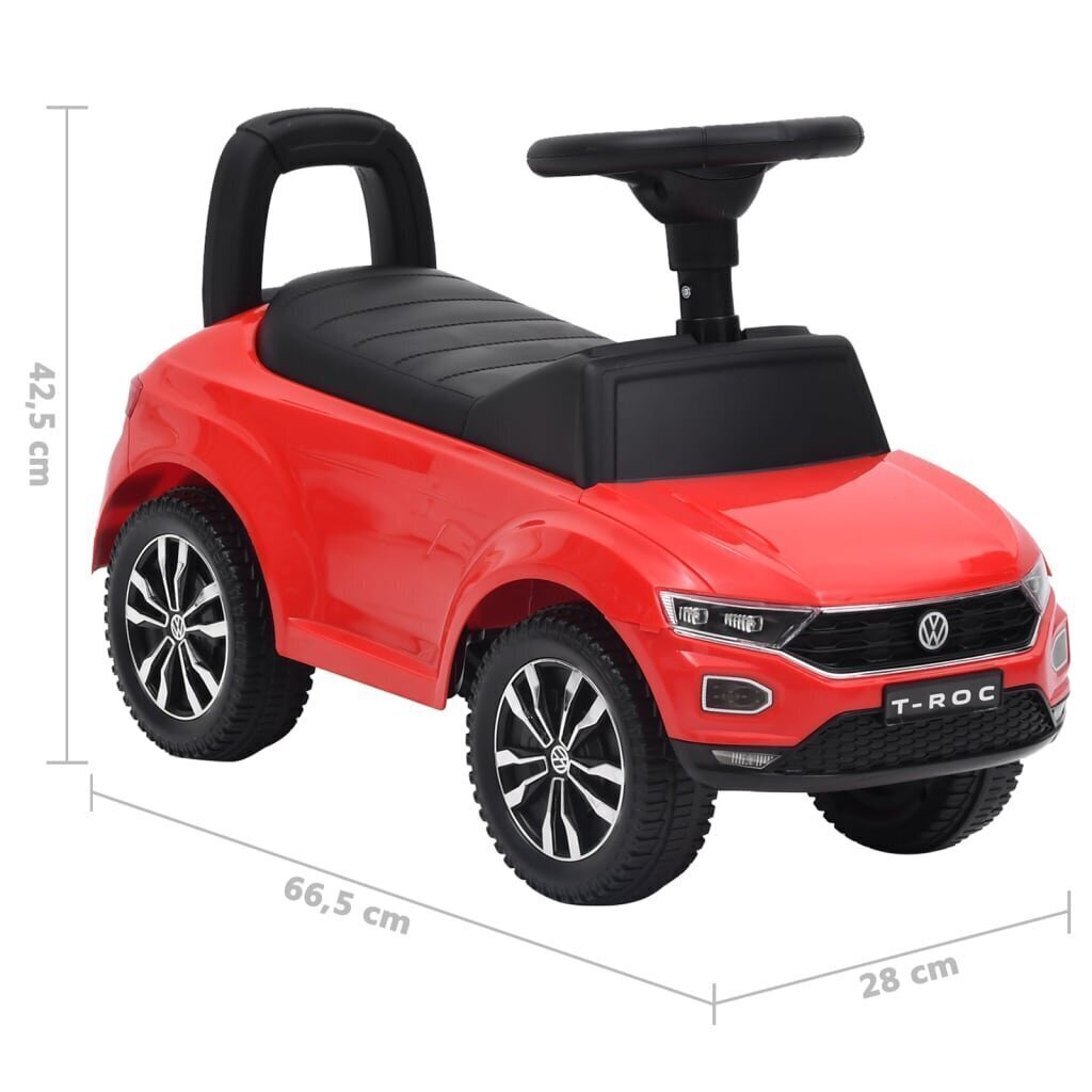 vidaXL pealeistutav mänguauto Volkswagen T-Roc, punane hind ja info | Imikute mänguasjad | kaup24.ee