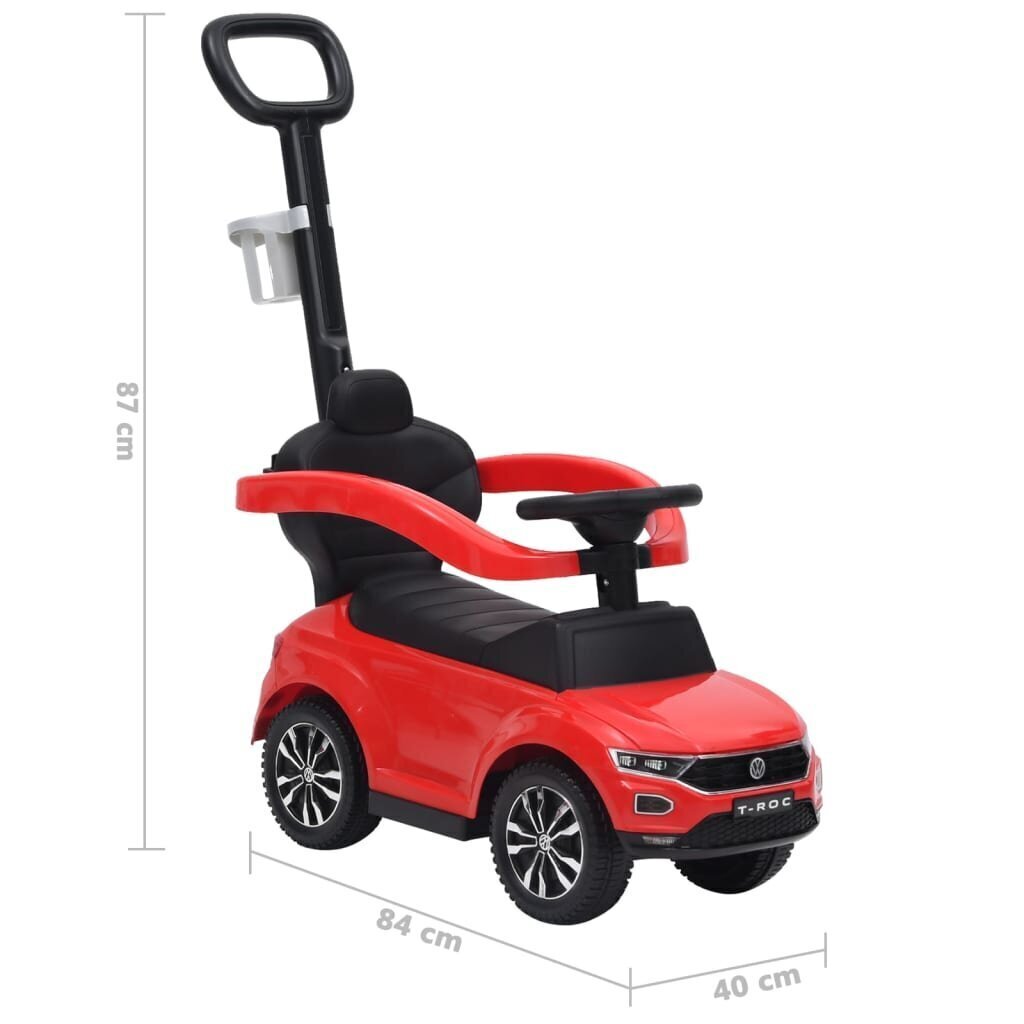 vidaXL pealeistutav mänguauto Volkswagen T-Roc, punane цена и информация | Imikute mänguasjad | kaup24.ee