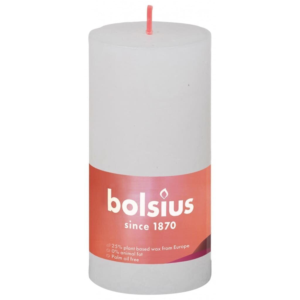 Bolsius sammasküünlad Shine 8 tk 100x50 mm pilvevalge цена и информация | Küünlad, küünlajalad | kaup24.ee