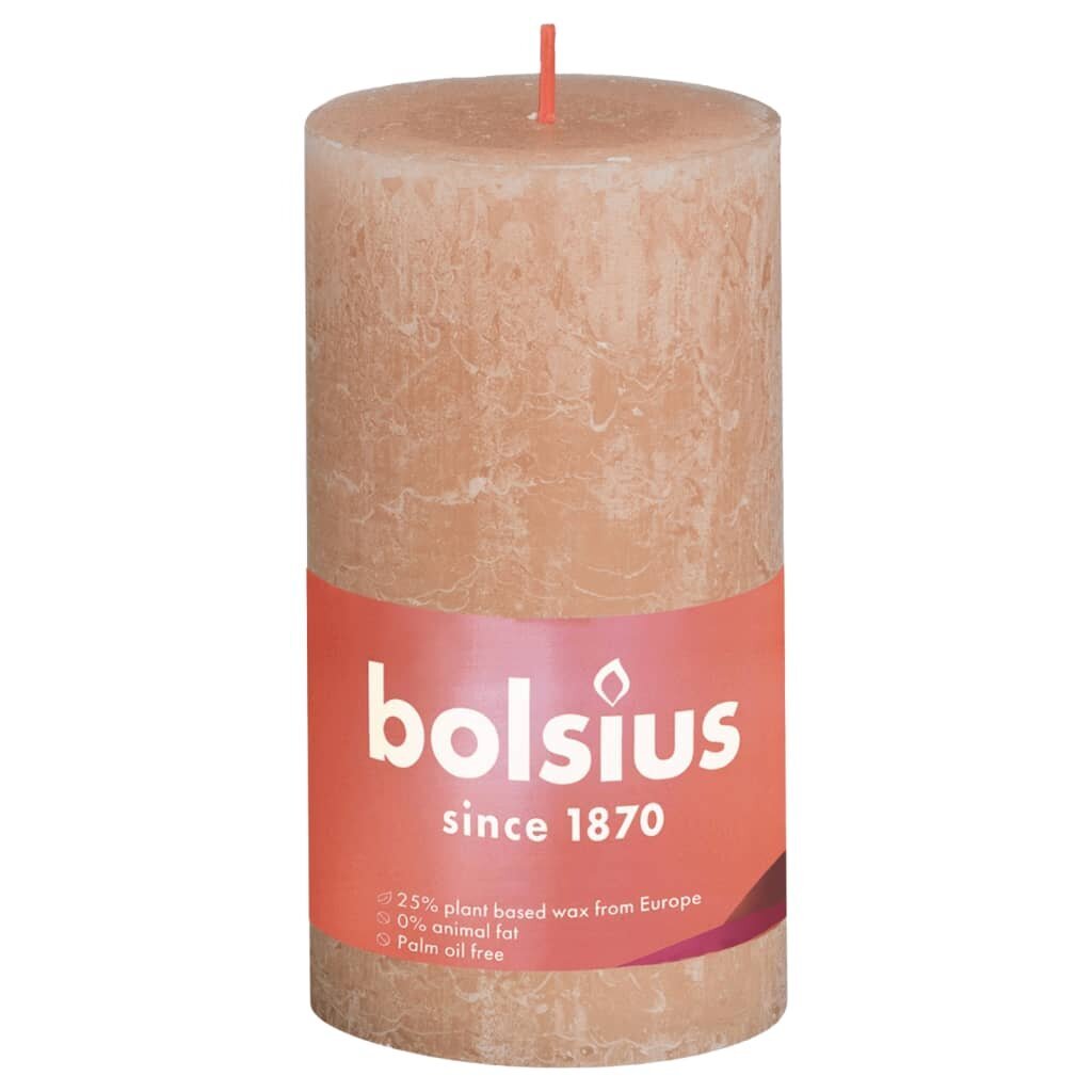 Bolsius sammasküünlad Shine 6 tk 130 x 68 mm roosa hind ja info | Küünlad, küünlajalad | kaup24.ee