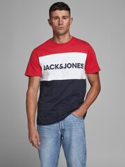 Мужская футболка Jack & Jones 12173968*01, красная/белая 5714909315664 цена и информация | Мужские футболки | kaup24.ee