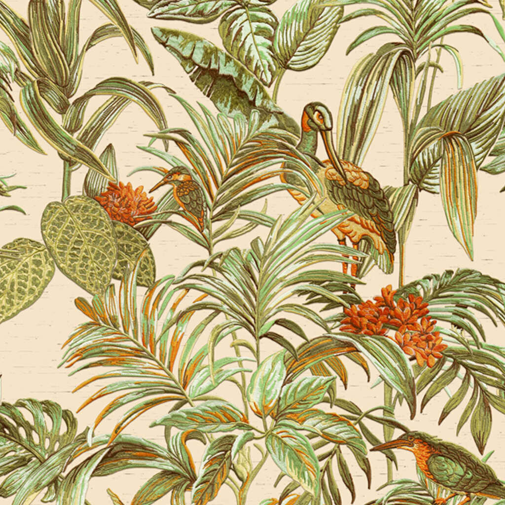 DUTCH WALLCOVERINGS tapeet "Bird-of-Paradise", roheline цена и информация | Tapeedid | kaup24.ee