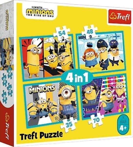 Pusled Lõbus käsilaste maailm | 4in1 Puzzle - (35,48 54 70tk) | Klubi цена и информация | Pusled | kaup24.ee