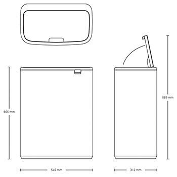 Prügikast, Bo Touch Bin 60 L Matt Steel FPP цена и информация | Prügikastid | kaup24.ee