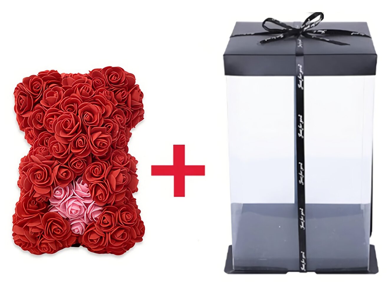 Roosikaru kinkekarbis Rose Bear, punane цена и информация | Muud kingitused | kaup24.ee