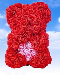 Roosikaru kinkekarbis Rose Bear, punane hind ja info | Pole täpsustatud Kingitused, peoatribuutika | kaup24.ee