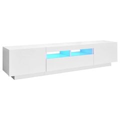vidaXL telerialus LED-tuledega, valge, 180 x 35 x 40 cm hind ja info | TV alused | kaup24.ee