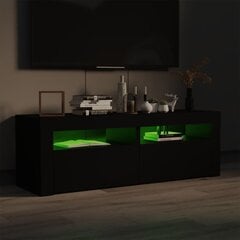 vidaXL telerialus LED-tuledega, must, 120 x 35 x 40 cm hind ja info | TV alused | kaup24.ee