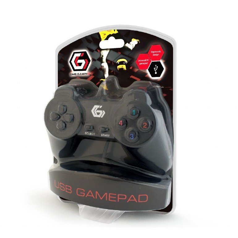 Mängupult Gembird USB Gamepad must hind ja info | Mängupuldid | kaup24.ee