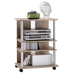 FMD teler/Hi-Fi riiul, 3 kambriga, 65 x 40 x 79,2 cm, tammepuit цена и информация | Комоды | kaup24.ee